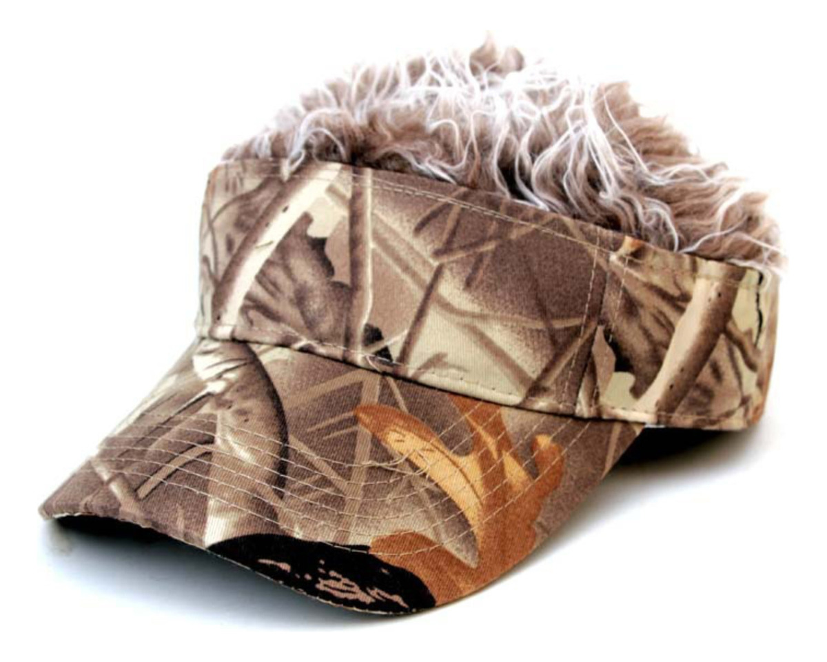 Boné De Peruca Com Peruca De Cabelo De Camufla Falsa Base Só - Imagem 8