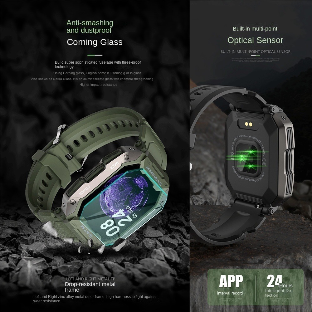Smartwatch Militar Camuflado C20 À Prova D'água - Imagem 3