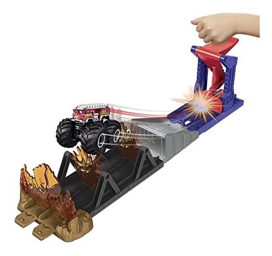 Conjunto De Brinquedos Hot Wheels Monster Trucks Fogo Atravé - Imagem 4