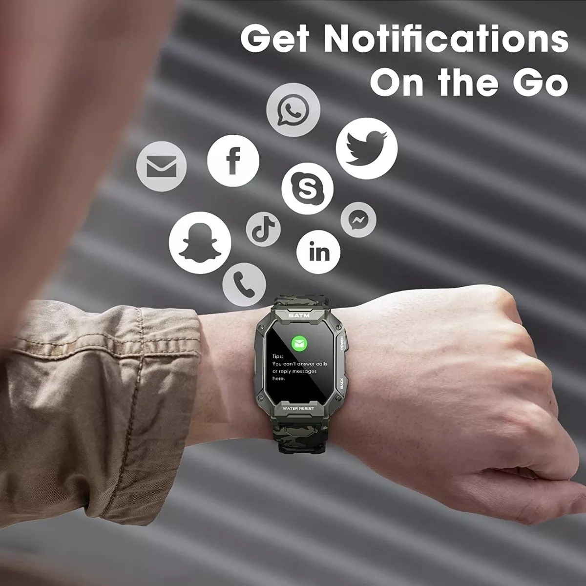 Smartwatch Esportivo Ao Ar Livre Para Homens - Imagem 3