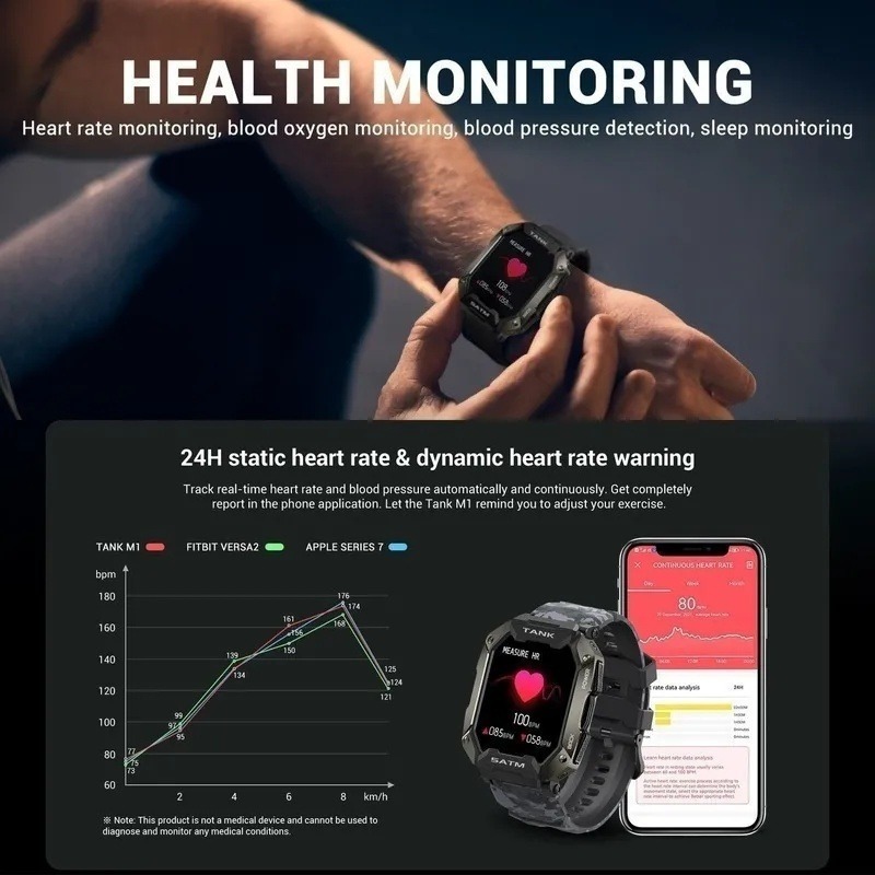 Smartwatch Robusto Para Esportes Ao Ar Livre Entre Em Contat - Imagem 6