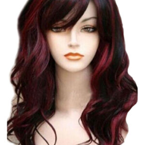 Peruca Feminina Multicolorida De Cabelo Longo Encaracolado C