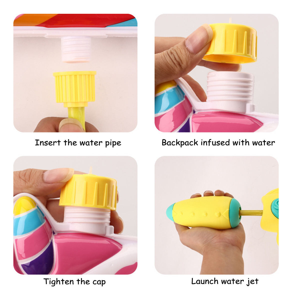 Mochila Infantil V Water Bomb Ah5v Toy Pull-out Beach Pla - Imagem 4