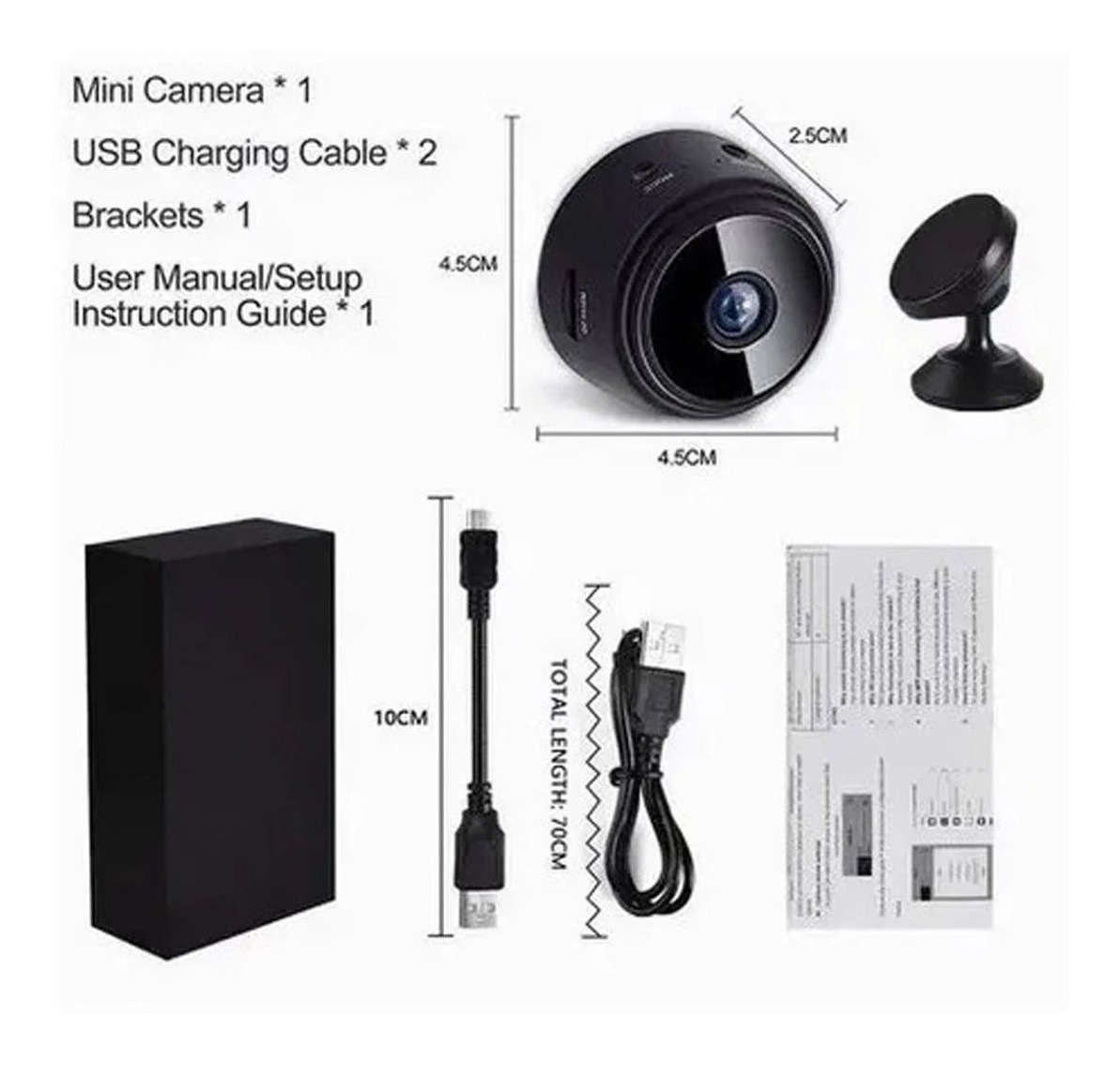 Mini Câmeras De Segurança Espião Wifi 1080p Hd Sem Fio - Imagem 8