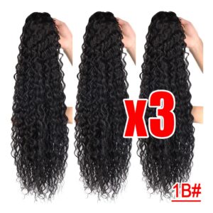 3pcs Encaracolado Extensão De Cavalo Ondulado Sintético Rabo