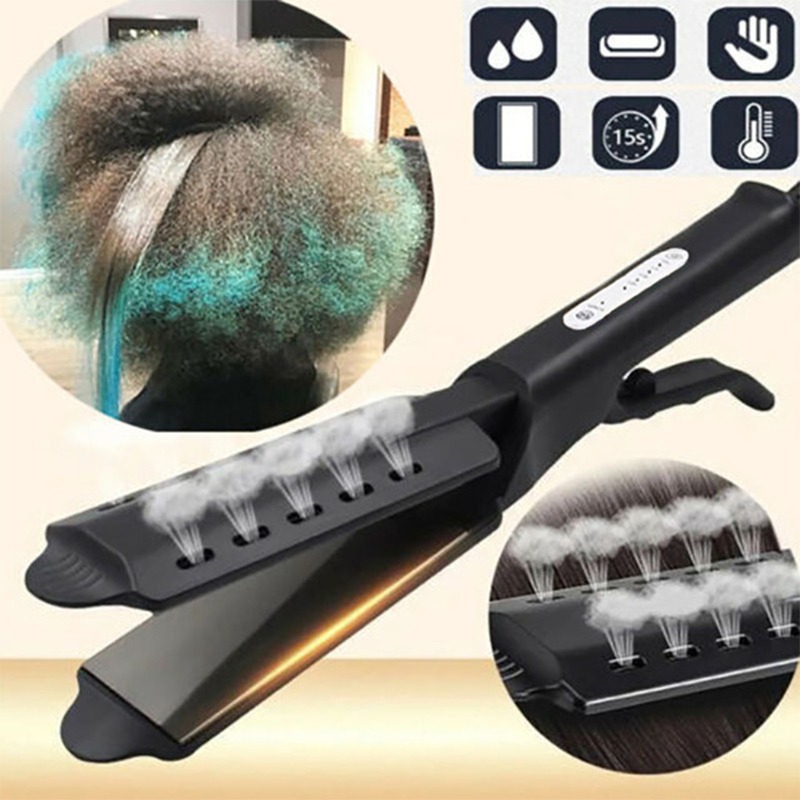 Alisador De Cabelo A Vapor Ceramic Tourmaline Flat Iron Salo - Imagem 2