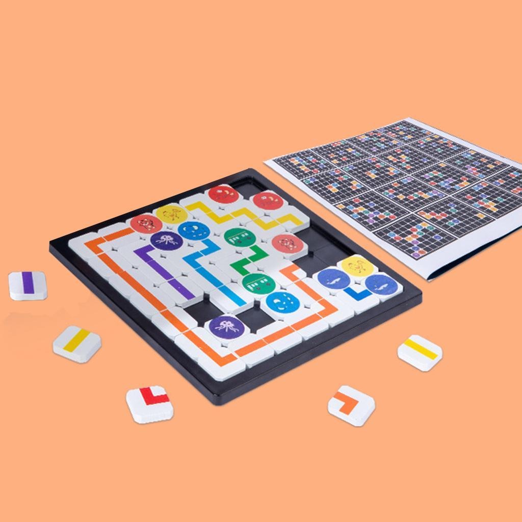 Jogo De Correspondência De Rota De Madeira Brinquedos De - Imagem 3
