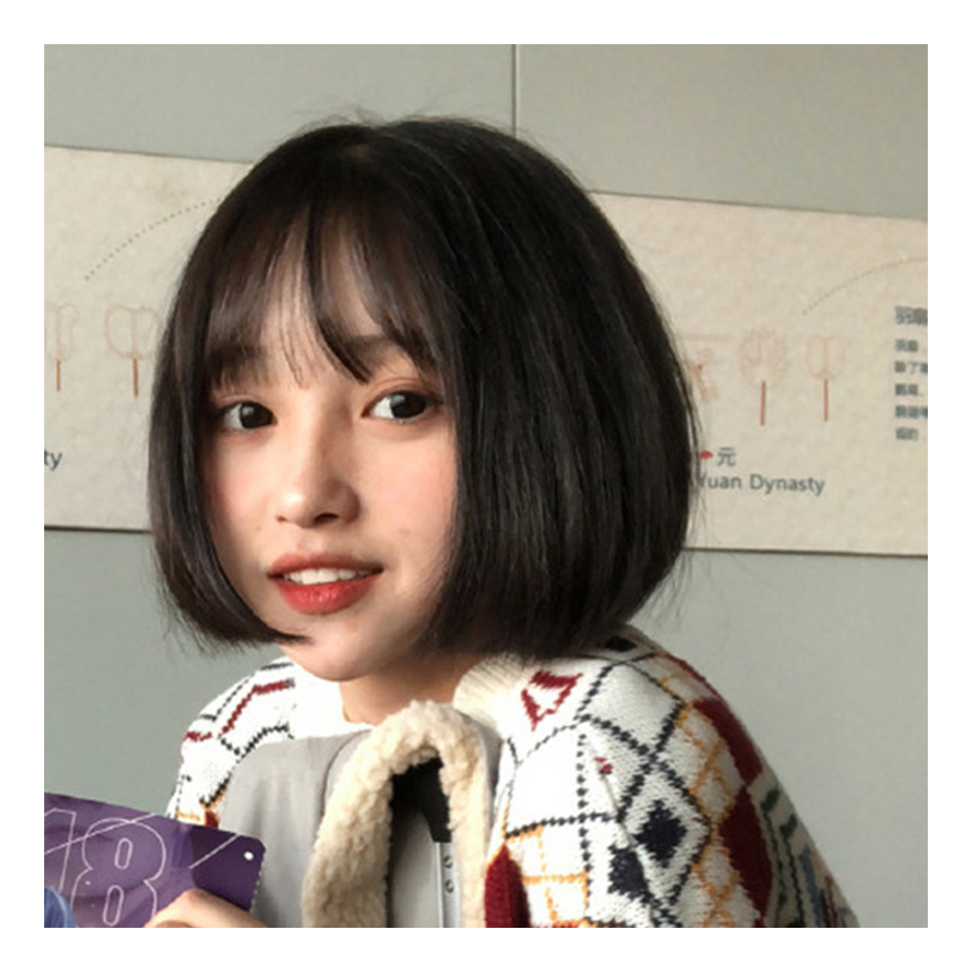 Extensões De Cabelo Peruca Curta Reta Feminina Fashion Bob - Imagem 4