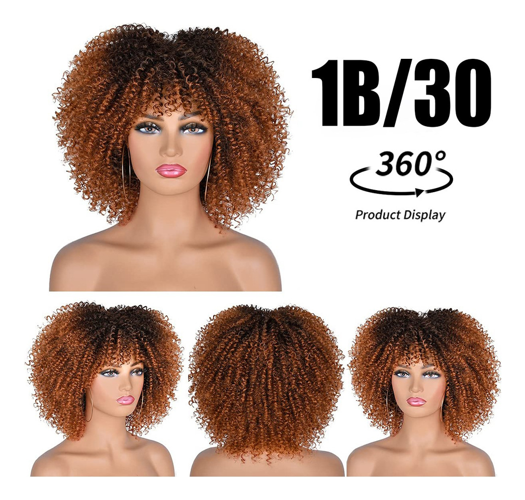 Peruca Peruca Afro Cacheada Para Uso Diario - Imagem 17