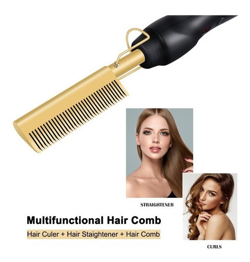 Ferros De Alisamento De Cabelo Liso Escova Quente Pente De A - Imagem 5