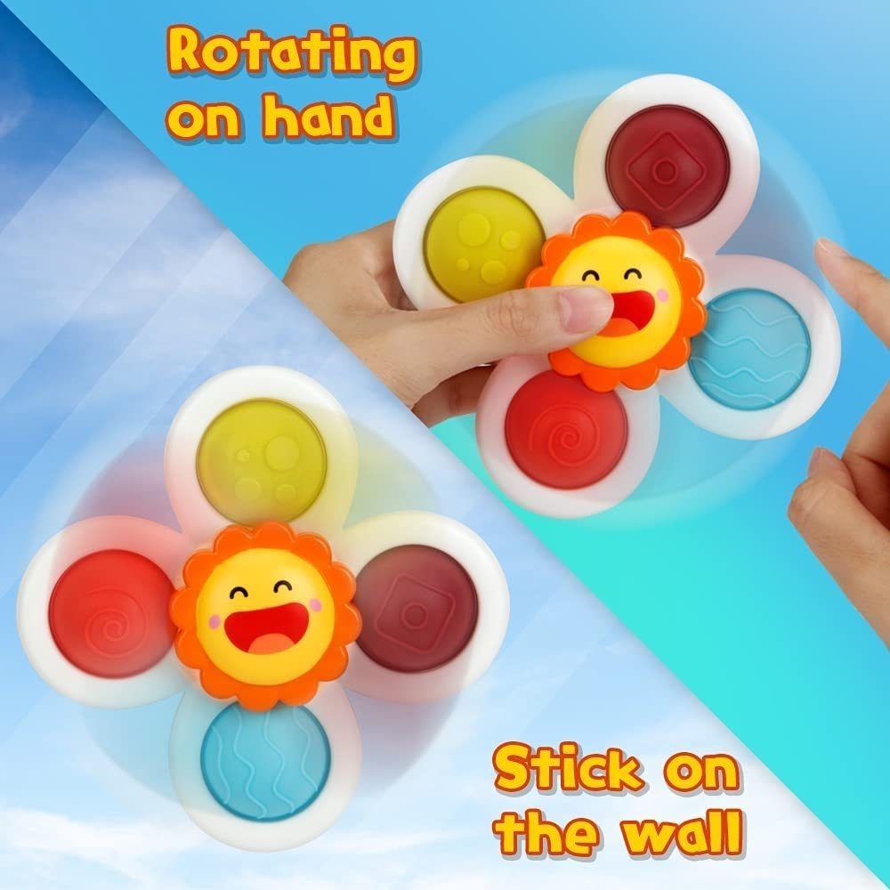 Brinquedo Para Bebês, Brinquedo Giratório, Ventosa, Pião A - Imagem 4