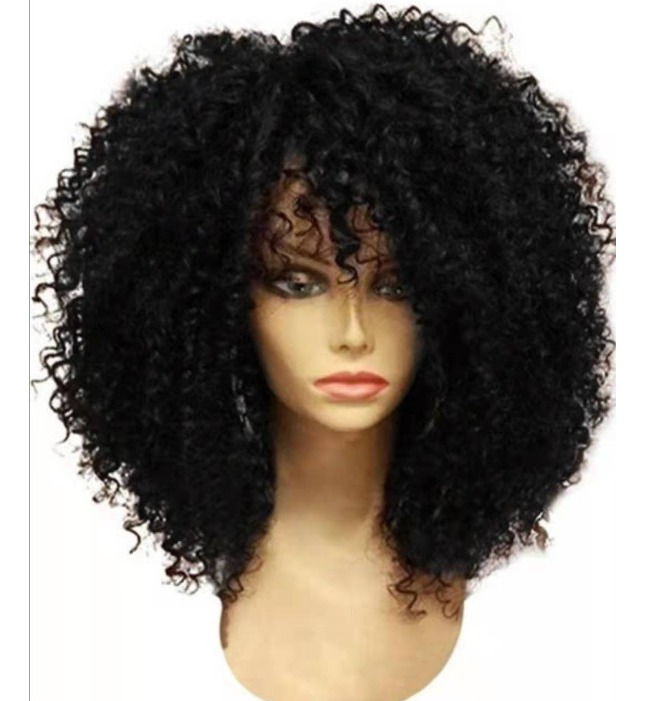 35 Cm Curto Brasileiro Grande Cabelo Encaracolado Perucas K - Imagem 6