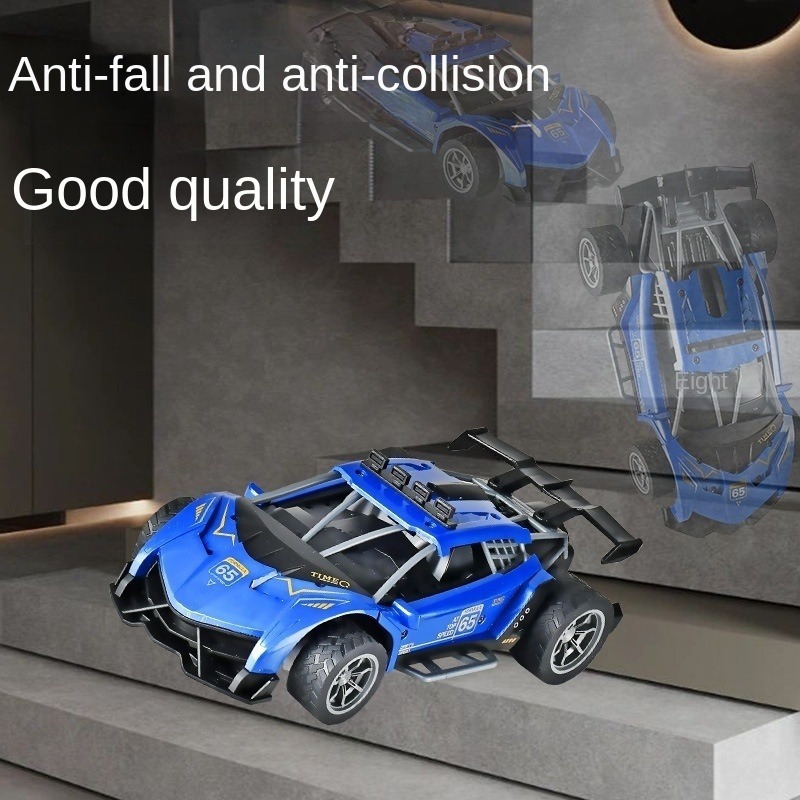 Carro De Controle Remoto Rc Azul Recarregável Com Spray De L - Imagem 3