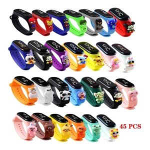Cartoon Children's Led Bracelet Watch, 45 Pieces