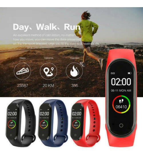 M4 Smart Watch Monitor De Pressão Arterial De Frequência Car - Imagem 4