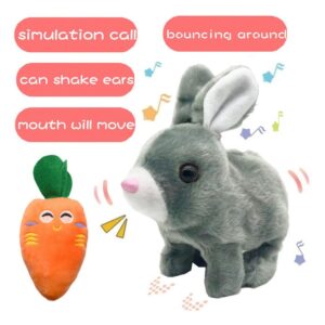 Brinquedo De Coelhinho Elétrico Infantil E Cenoura De Pelúci