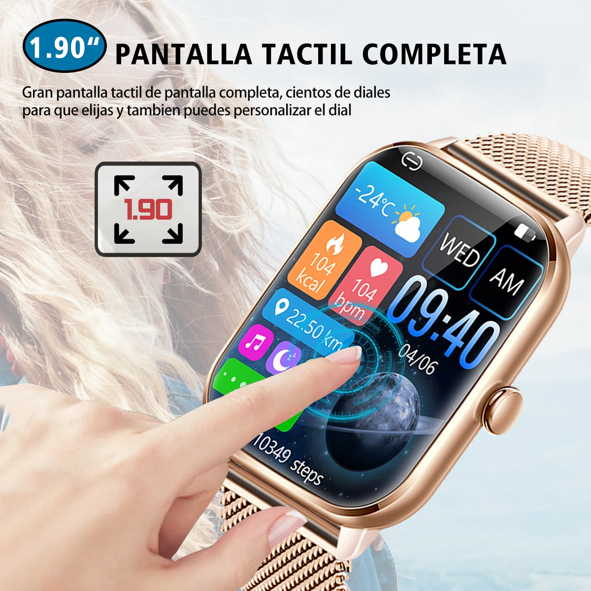 1.9 Relógio Inteligente Masculino Smartwatch Masculino Llama - Imagem 12