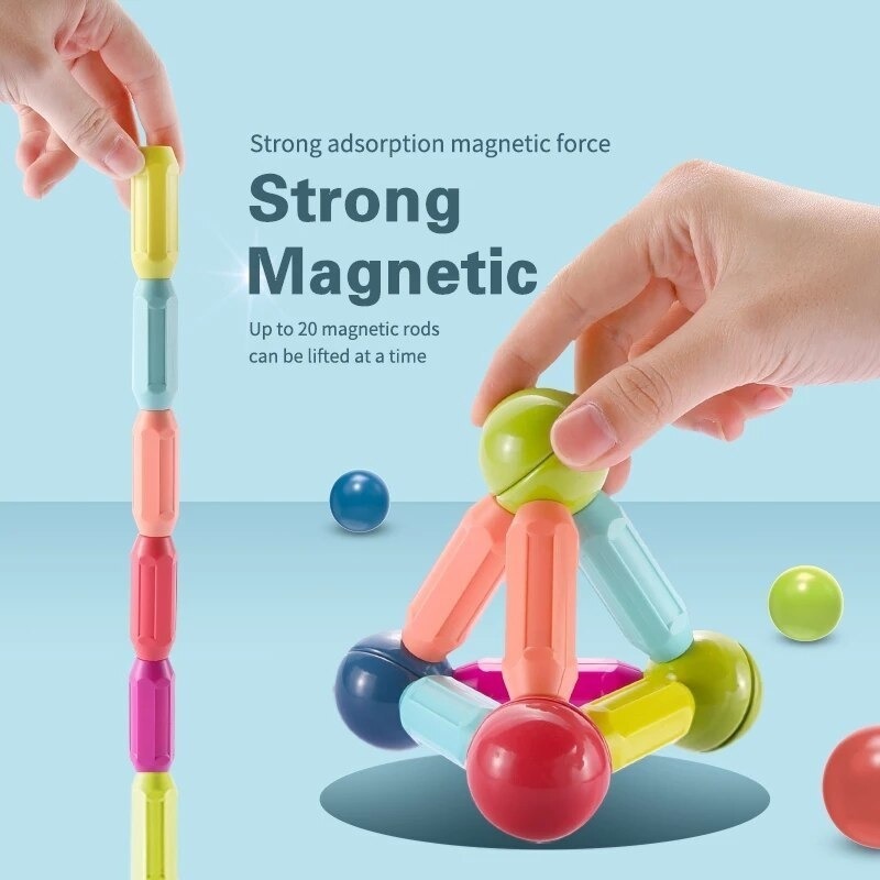 Magnetic Stick Building Blocks Jogo Ímãs Conjunto Infantil - Imagem 5