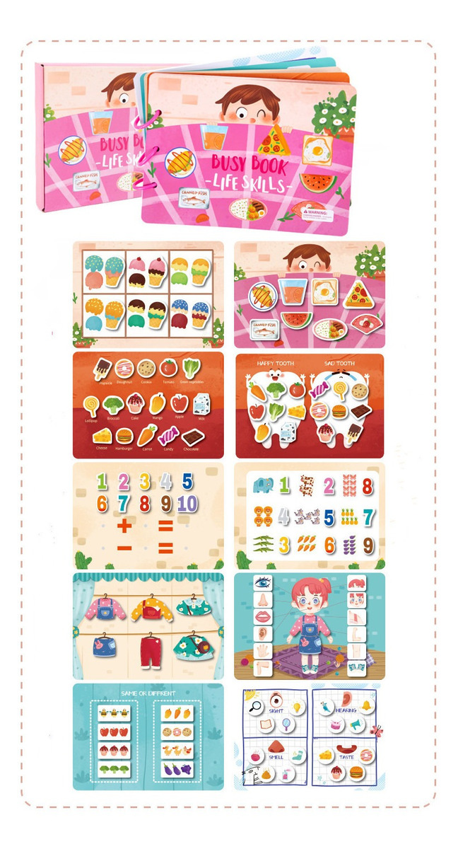 Adesivo De Velcro De Brinquedo Para Educação Infantil Livro - Imagem 3