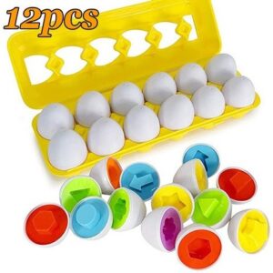 Presente: 12 Peças, Brinquedo Educacional Baby Egg Toy