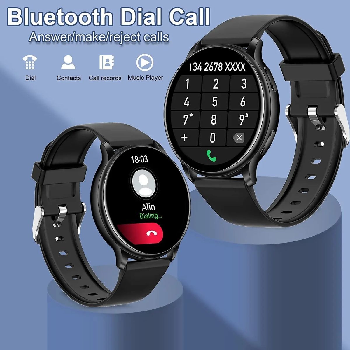 Smart Watch Atender/fazer Chamadas Para Mulheres Homens Rast - Imagem 3