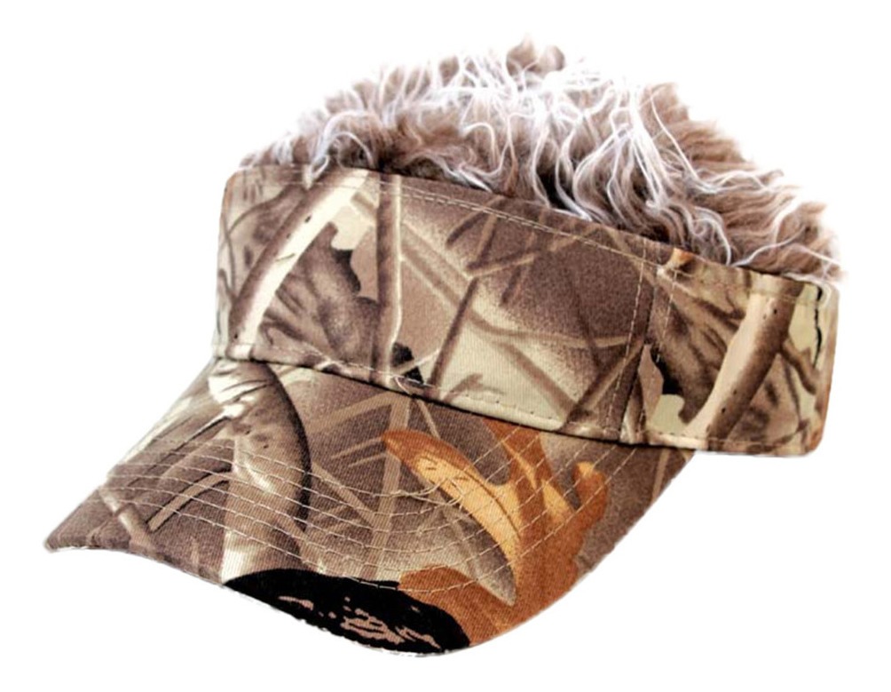 Boné De Peruca Com Peruca De Cabelo De Camufla Falsa Base Só - Imagem 7
