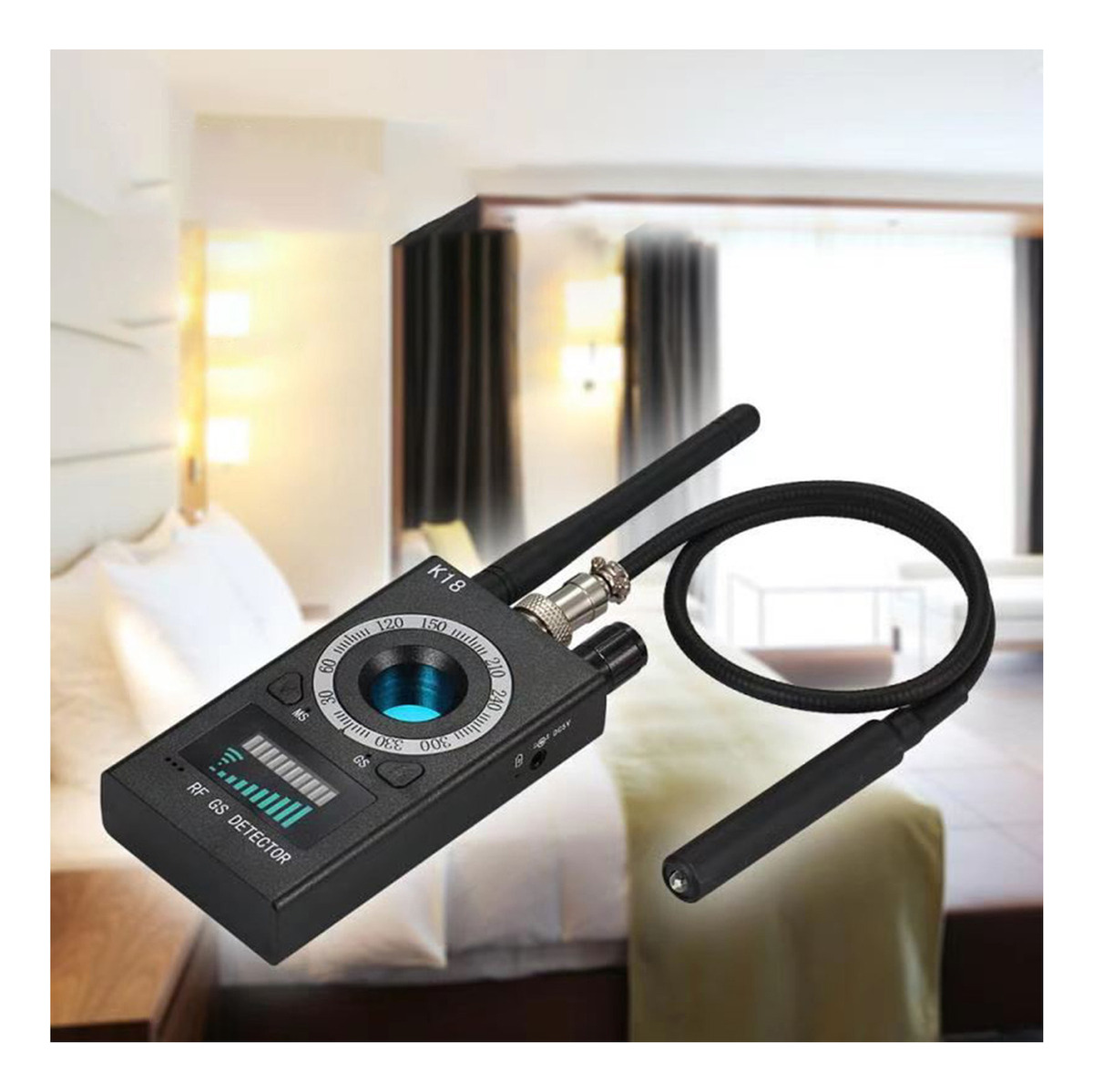 Detector Gps Detector De Sinal Rf Oculto Black Eu Plug - Imagem 5