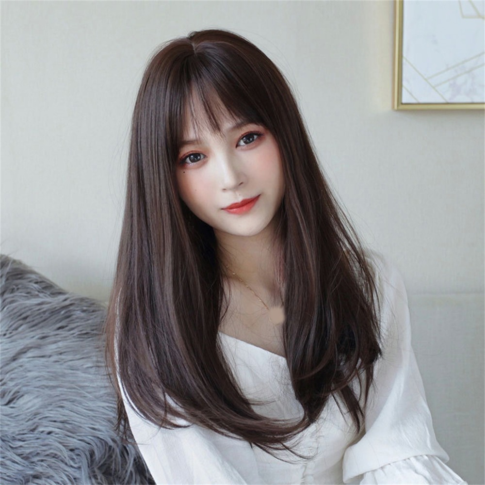 Peruca Cabelo Curto Natural Feminino, Rosto Redondo, Liso Lo - Imagem 2