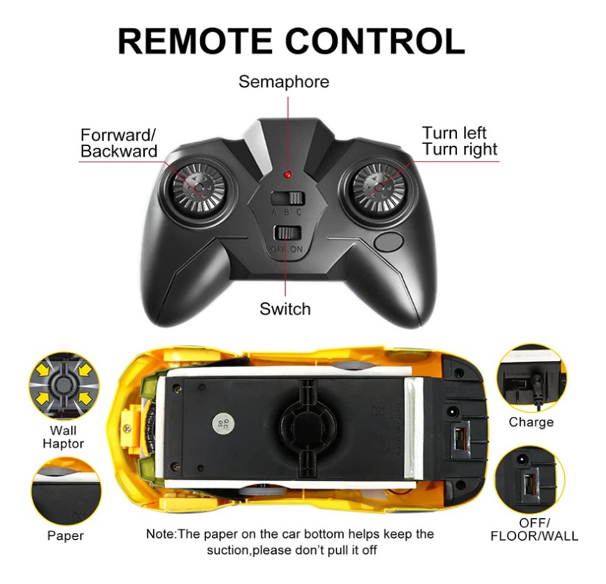Farol Recarregável Rc Stunt Transform Robot Car Toy - Imagem 5