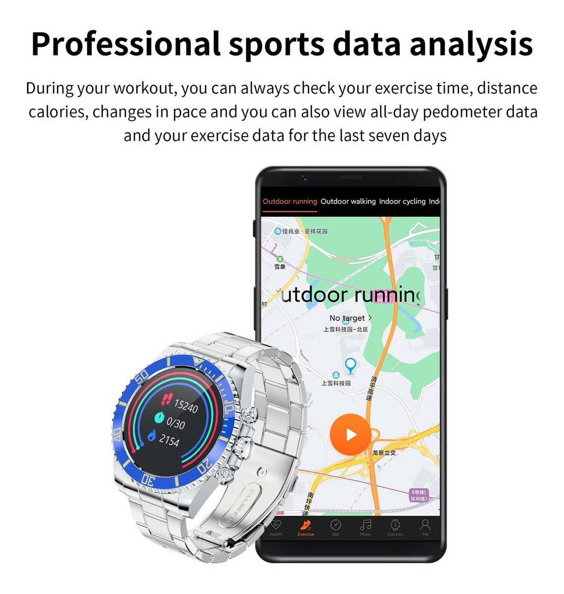 Smartwatch Bluetooth Lokmat Aw12 Inoxidável - Imagem 8
