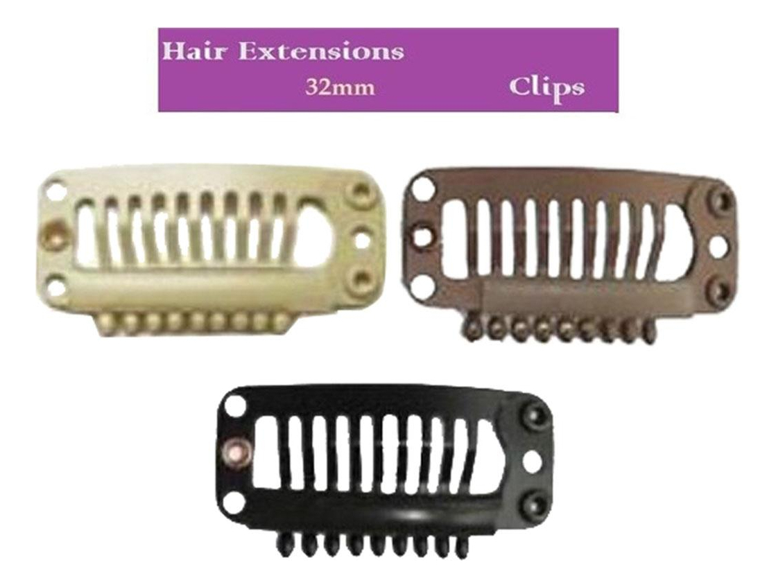 20 Pçs Extensão Do Clipes Snap Peruca Médio Clip Em 32mm - Imagem 7