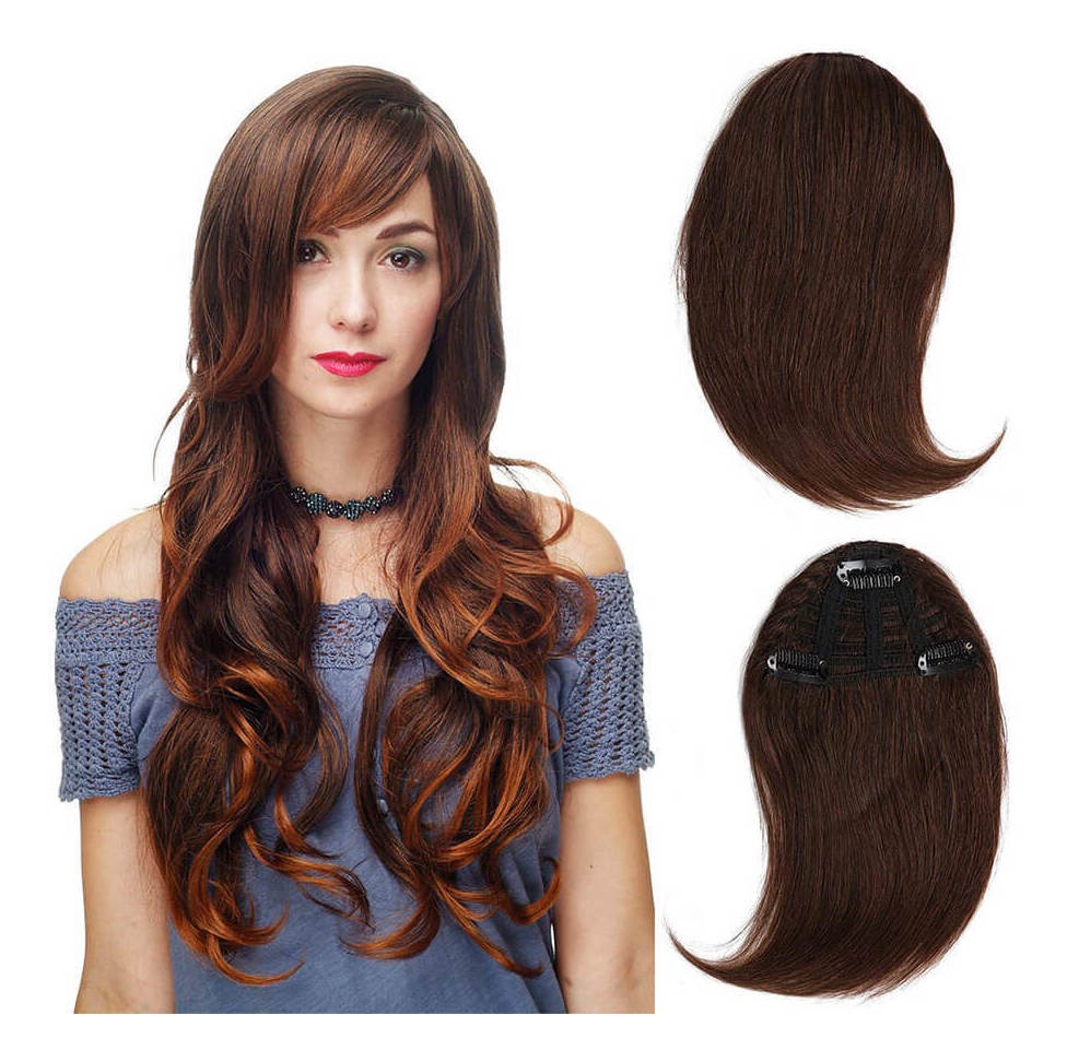 Peruca Cabelo Humano Virgem 20cm Franja - Imagem 8