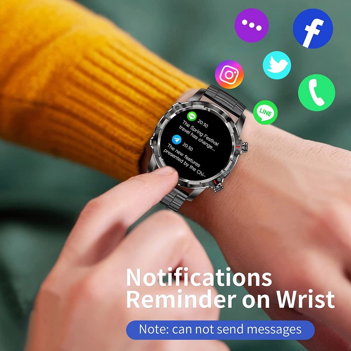 Rastreador De Fitness Smart Watch (faça/resposta Chamada) Pa - Imagem 4