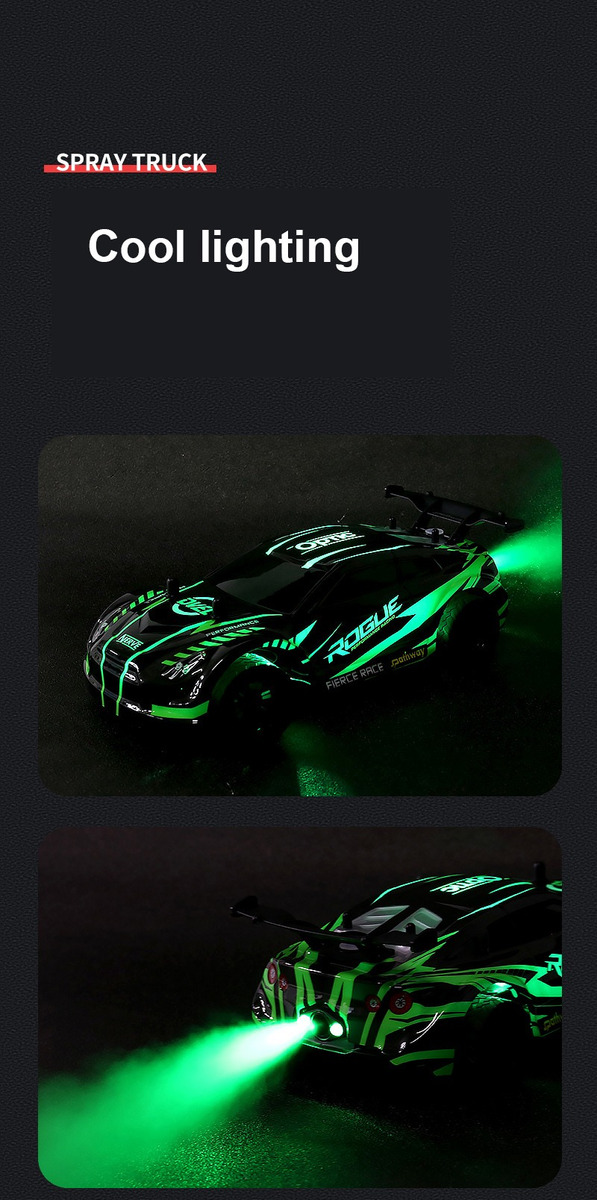 Carro De Brinquedo Rc Spray Drift Carro De Corrida 3002a - Imagem 12
