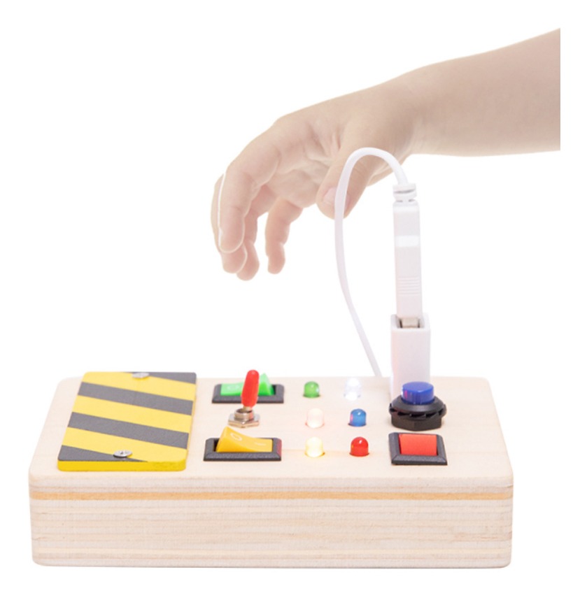 Placa Ocupada Levou Luz E Chave De Fenda Sensory Montessori - Imagem 10
