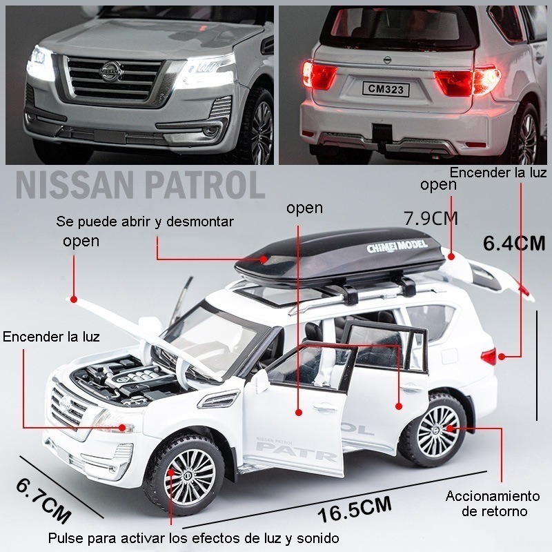 Tule Nissan Metal Silver Tiny Off-road Modelo Infantil - Imagem 2