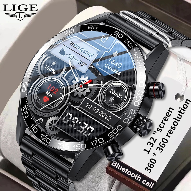 Smartwatch Masculino Esportivo À Prova D'água Bluetooth Lige