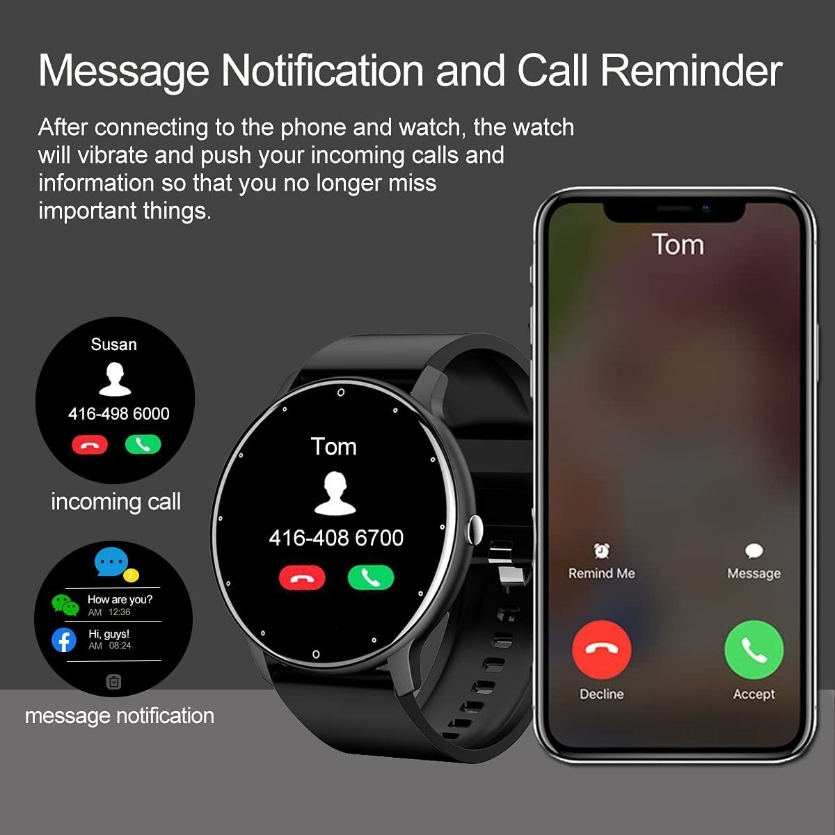 Smartwatch Masculino Impermeável Bluetooth Sport Si - Imagem 2