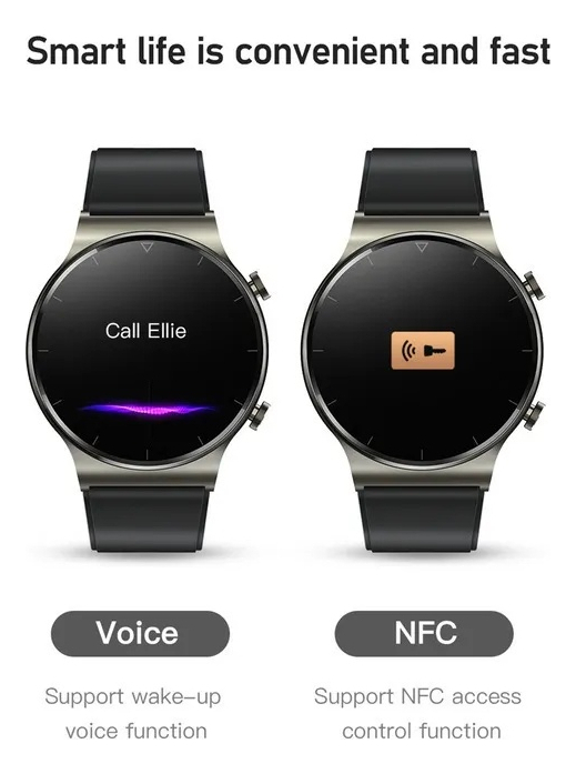 Para Huawei Xiaomi Novo Nfc Bluetooth Impermeável Relógio7 - Imagem 7