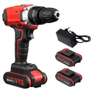 Furadeira Sem Fio Impacto Elétrico+2 Baterias Recarregáveis