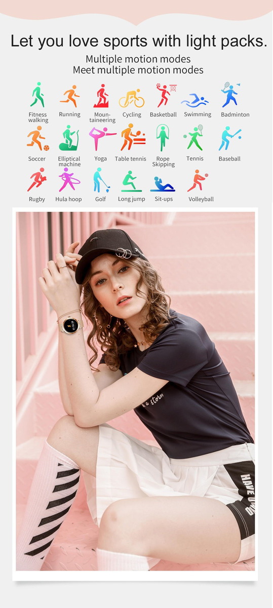 Smartwatch Para Mulheres Ladies Sports Fitness Trac - Imagem 7