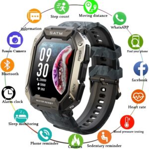 Smartwatch Masculino 1.71 Esportivo Natação Relógio Intelige