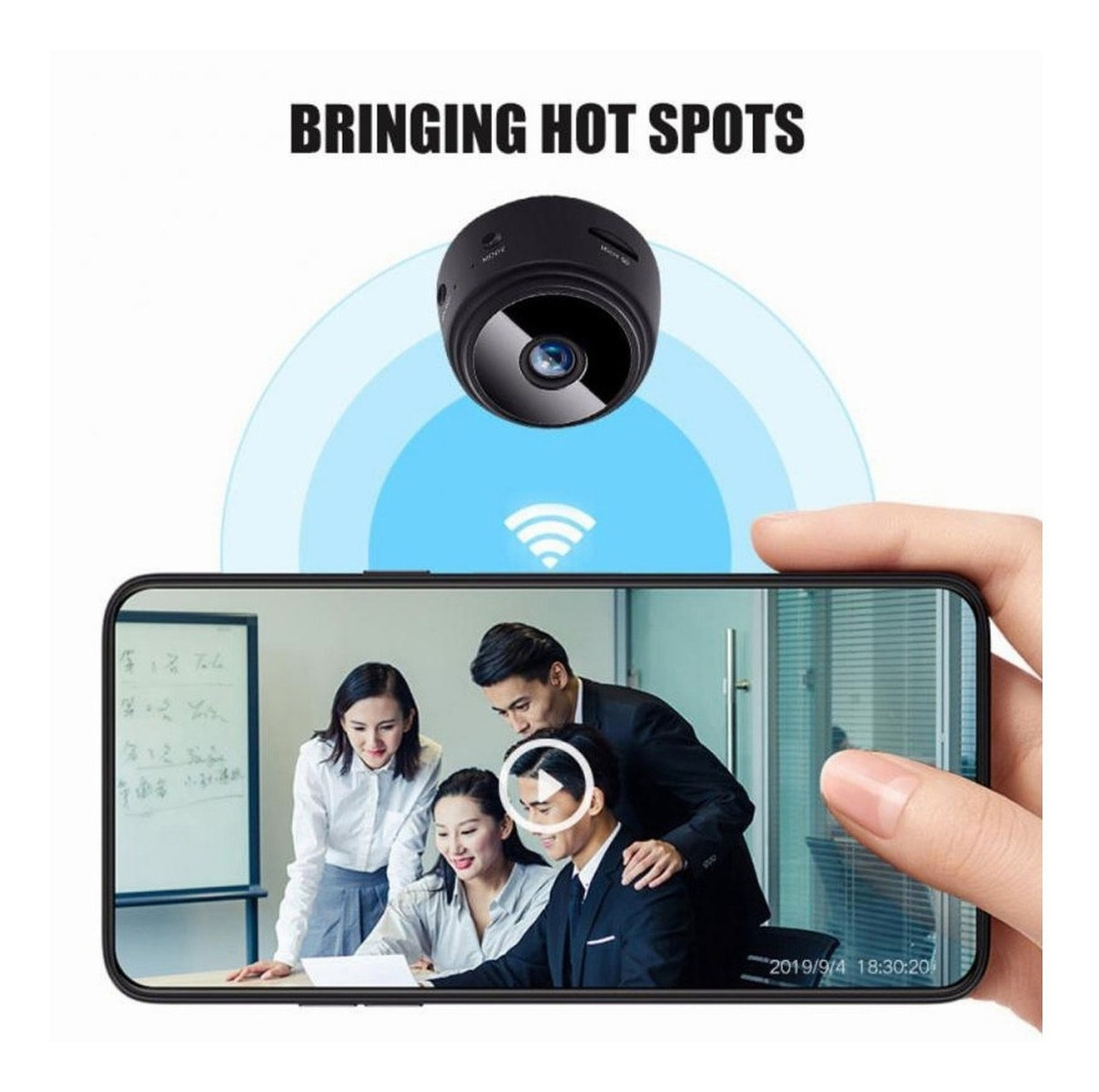 Mini Câmeras De Segurança Wifi 1080p Hd Sem Fio Escondidas - Imagem 8