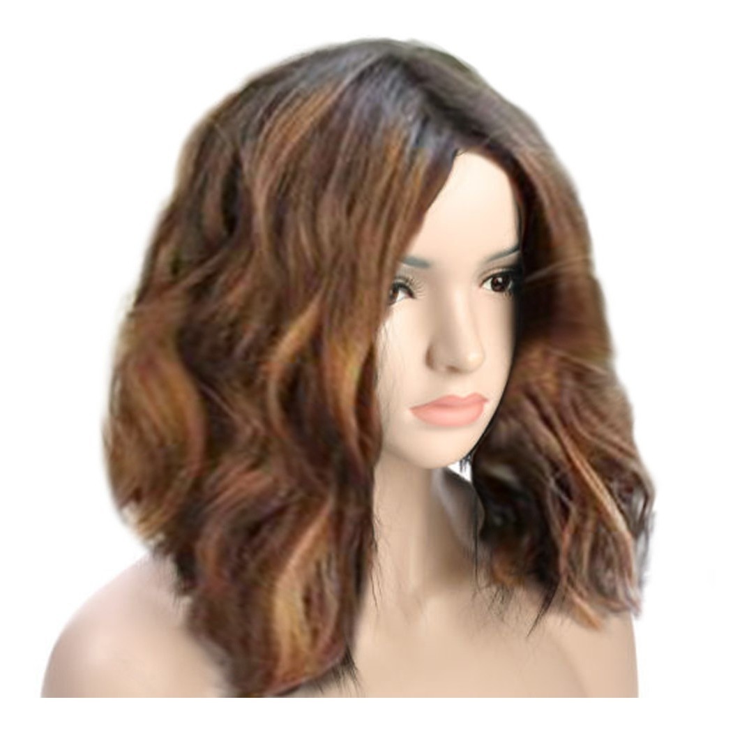 Perucas K Curto Ondulado Bobo Cabelo Humano Rose Net Wigs Gl - Imagem 4
