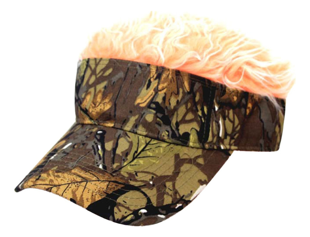 Boné De Peruca Com Peruca De Cabelo De Camufla Falsa Base Só - Imagem 10