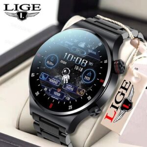 Smartwatch Lige Bluetooth Nfc Men Sport À Prova D'água