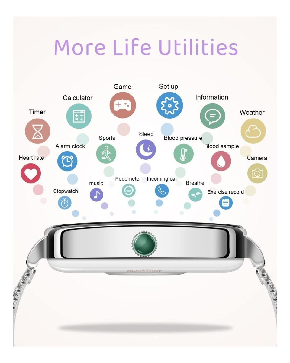 Smartwatch Smart À Prova D'água Feminino - Imagem 12