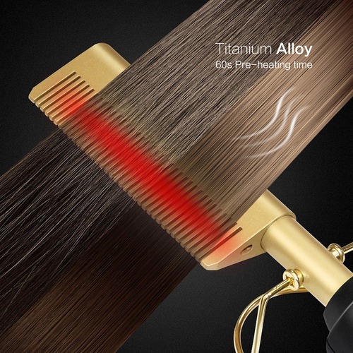 Ferros De Alisamento De Cabelo Liso Escova Quente Pente De A - Imagem 6