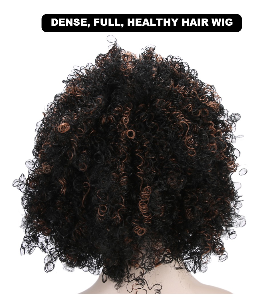 Peruca De Cabelo Peruca Curta Encaracolada Peruca De Cabelo - Imagem 5