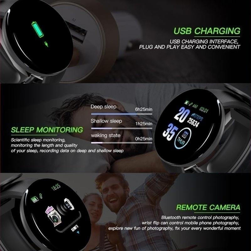 Smartwatch Usb Recarregável Para Ios Android Tele - Imagem 5